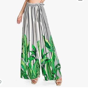 Jealous Tomato Women's Juniors High Waist Wide Leg Pants, Size Small